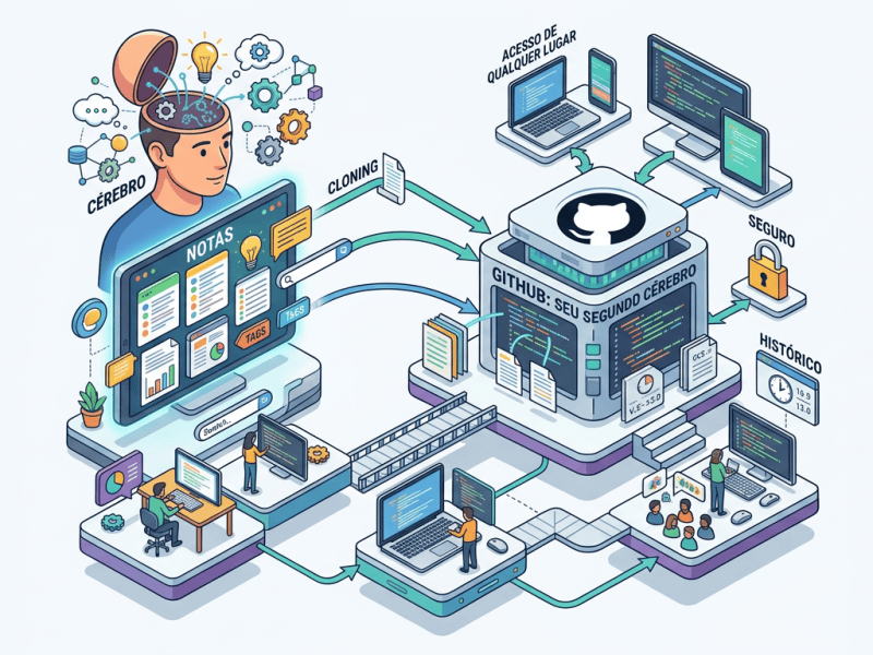 Segundo cérebro 2.0: rodando na nuvem c/&nbsp;Github